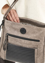 Rieker, tas, dames, met magnetische sluiting op voorvak BRONSZWART